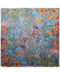 Carré de soie SilkArt Gustav Klimt Jardin aux tournesols