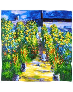 Carré de soie SilkArt Claude Monet Jardin de l'artiste à Vetheuil