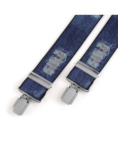 Bretelles Jeans Kurt Bleues - 3,5 cm