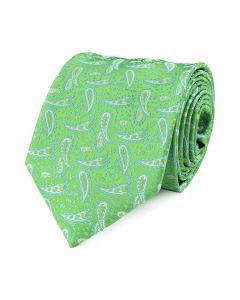 Cravate paisley vert