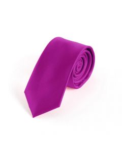 Cravate slim polysatin violet