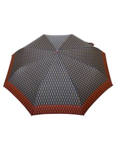 Parapluie compact motif plumes stylisées - Entièrement automatique